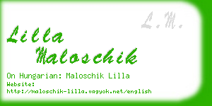 lilla maloschik business card
